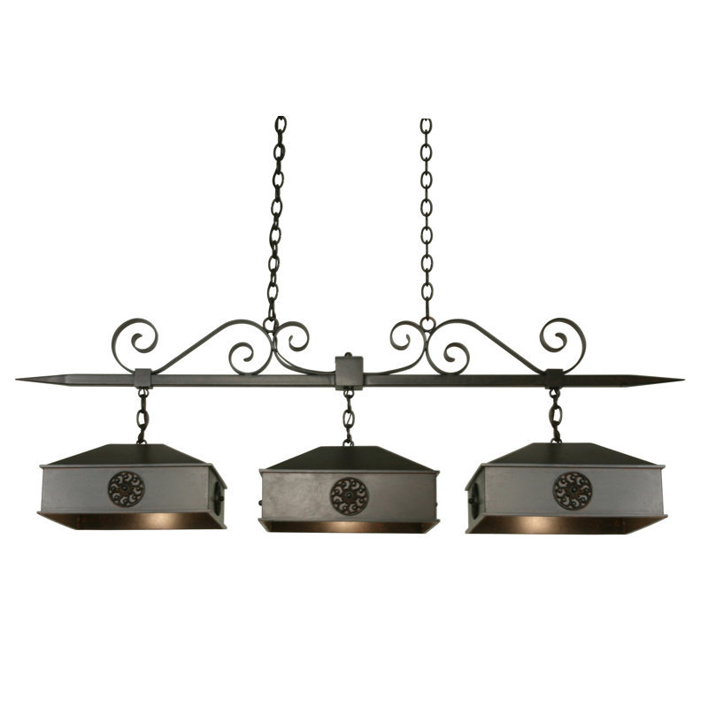 60" Long Stefano 3 Light Island Pendant
