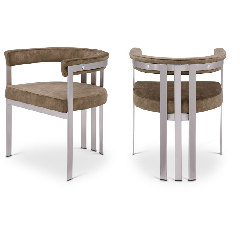 Fauteuil en velours Marcello Kenlea, Velours brun