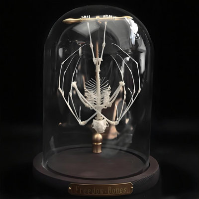 Bat Skeleton Teaching Specimen in Glass Cover