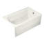 Mariposa® 60" x 36" Alcove/Tile in Whirlpool Acrylic Bathtub-1484195190-1484196586