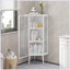 Armoire moderne avec portes en verre trempé et tablettes de rangement-1266912809