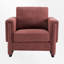Chaise d'appoint rembourrée avec pieds en bois massif Teddy Boucle