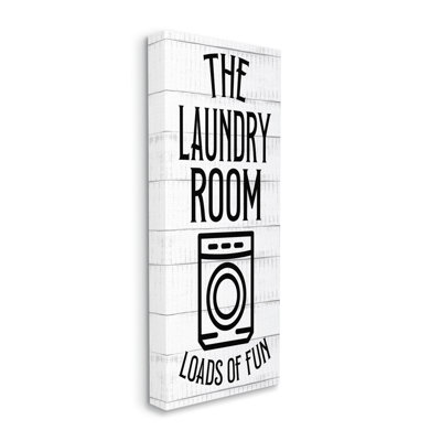"Vintage Laundry Room Charges of Fun" par Kim Allen, impression sur toile tendue