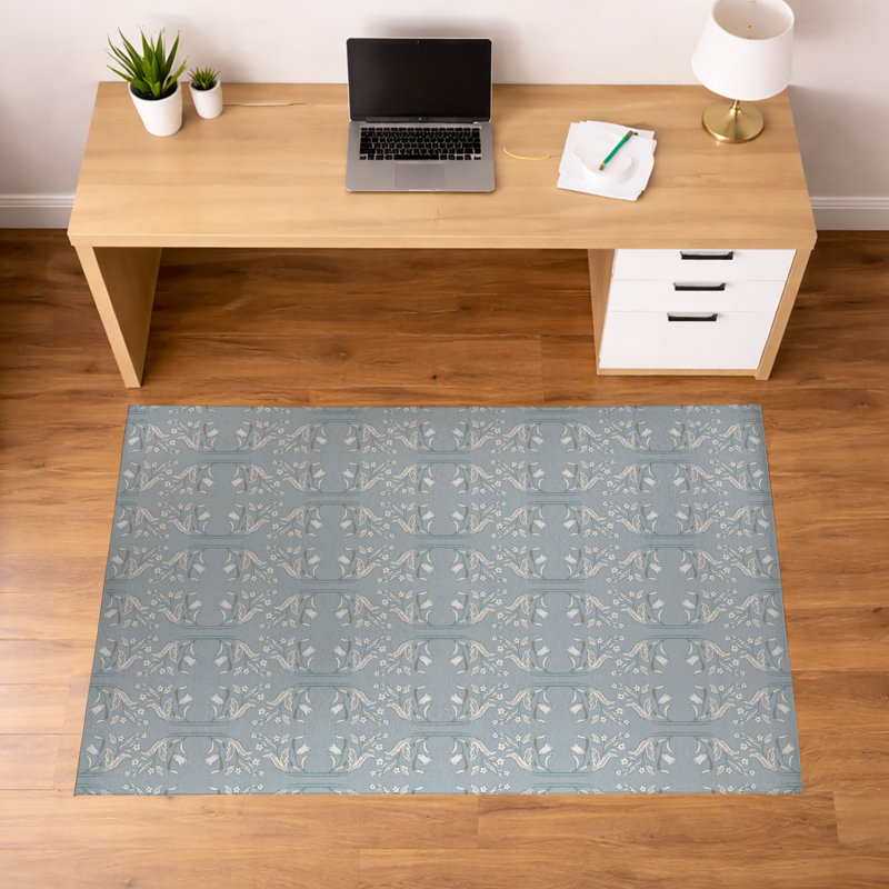Tapis de bureau léger Mira, Gris, L 84 po x P 60 po