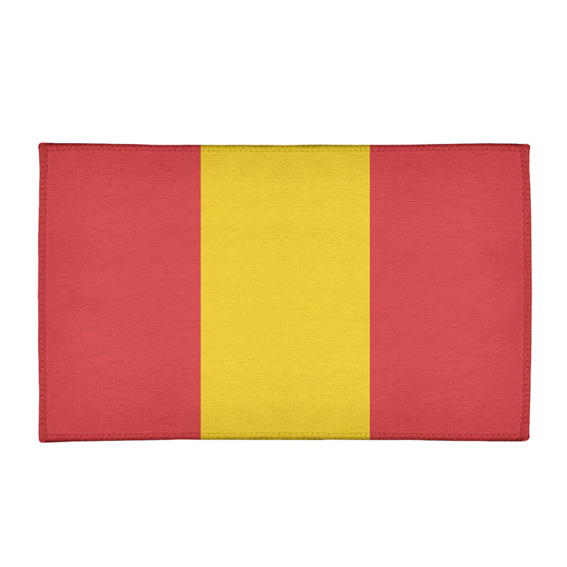 Tapis de zone rouge/jaune, Rectangle 2 pi x 3 pi