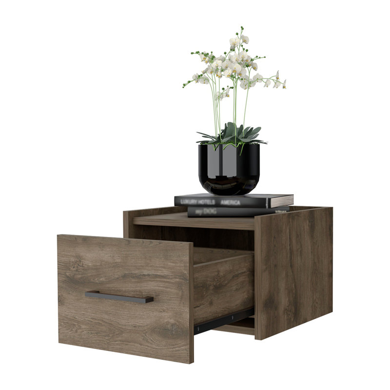 Table de chevet Abida, Brun foncé