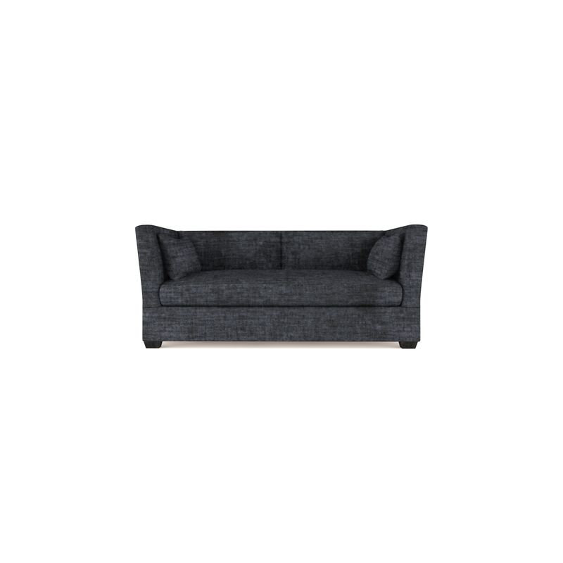Rivington Flare Square Track-Arm Loveseat, Box Weave Linen Oyster, Weathered, 31" H x 72" W x 37" D