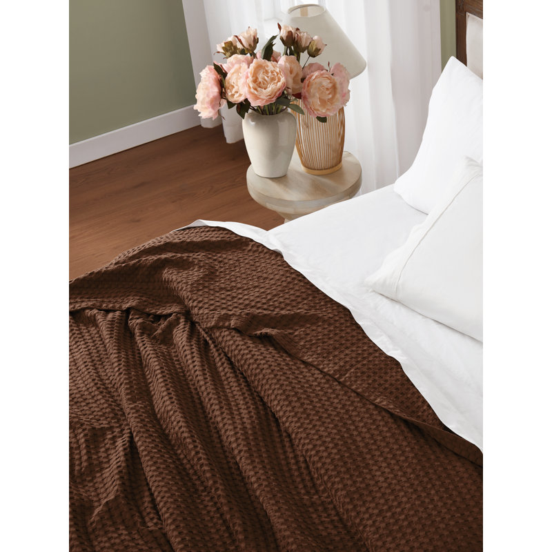 Couverture de lit Brooklyn, Très grande couverture, Brown