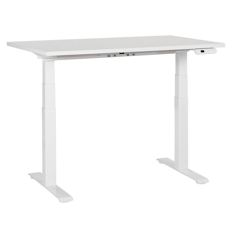 Ashrith Adjustable Metal Base Standing Desk, White
