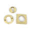 Concealed Satin Brass Round Euro (Square) Escutcheon