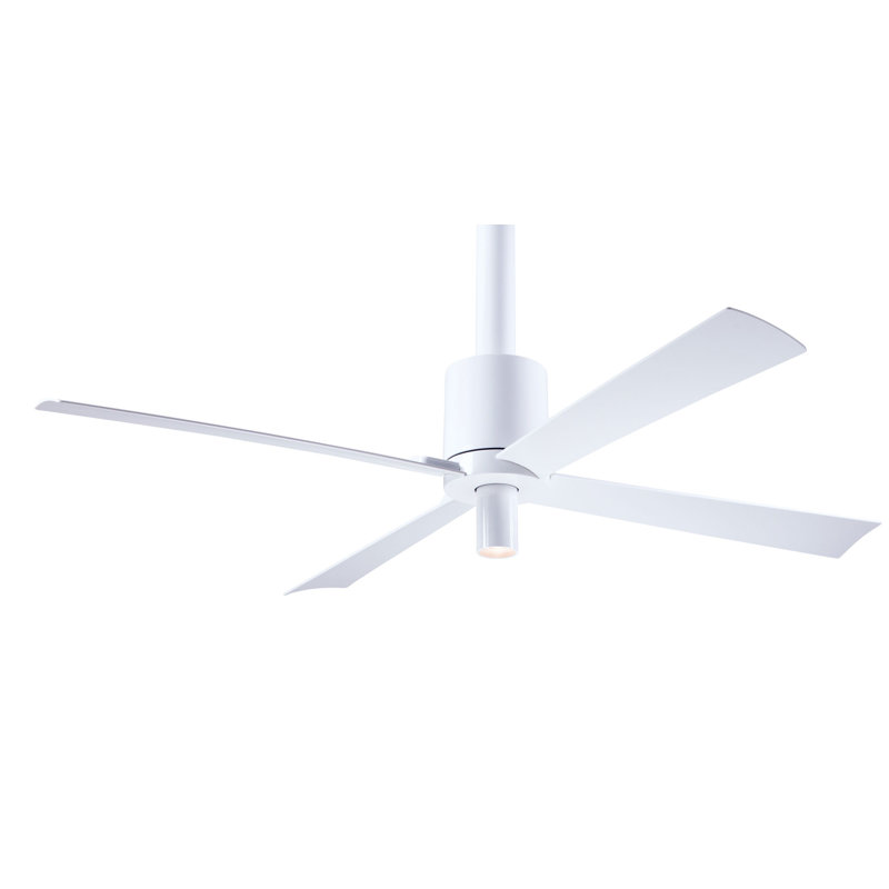Pensi 52'' Ceiling Fan with Light Kit, Gloss White, White, Wall/Remote Combo Controls