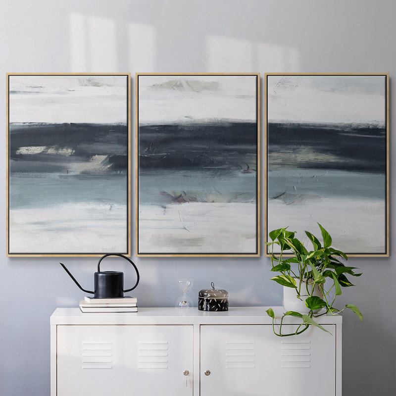 " Above Us " 3 - Pieces, 24" H x 48" W x 2" D, Natural