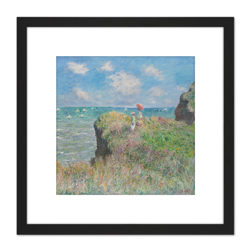 Claude Monet Cliff Walk At Pourville by Claude Monet - Single Picture Frame Painting