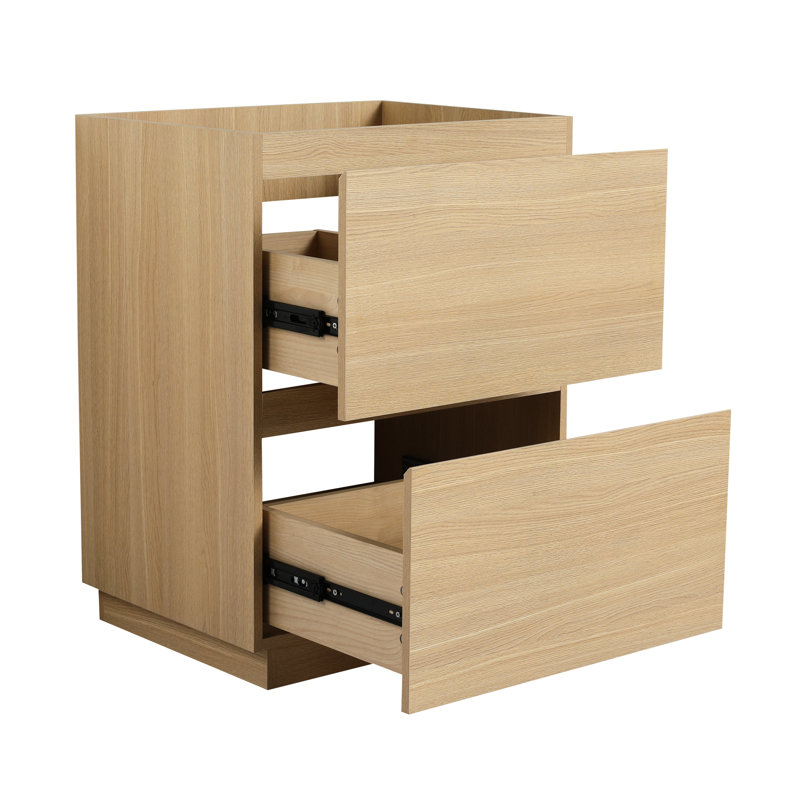 Meuble-lavabo 24 po avec tiroir double - bois d'ingénierie captivant élément décoratif autoportant
