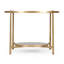 Luxe Round Glass Top Metal Base Dining Table-23515287