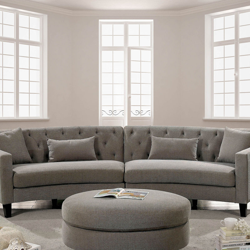 Canapé modulaire d’angle symétrique en cuir 129,5 "Moe