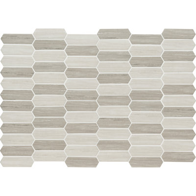 Ashwood Spire 10 in. x 14 in. Glossy Glass Mosaic Wall Tile