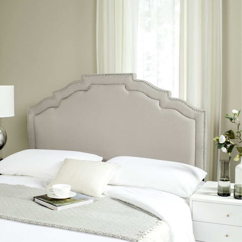 Upholstered Headboard, Queen, Beige Linen