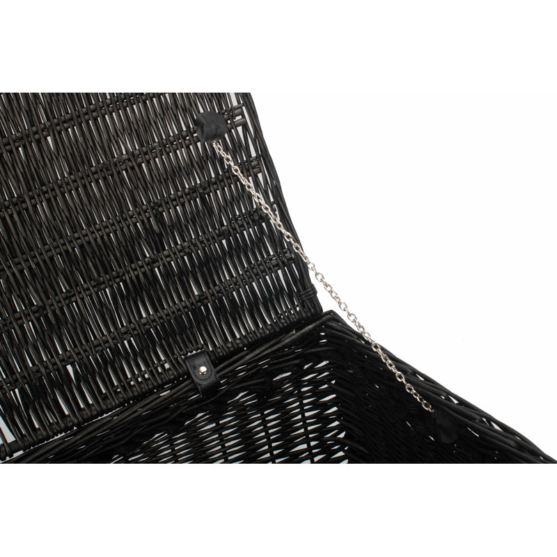 Wicker 27" Black Rope Handled Trunk