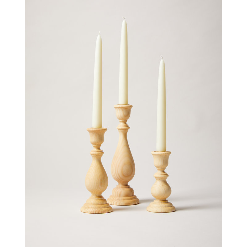 Essex Candlestick, Natural, Medium: 7.5" X 2.75"