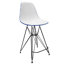 Tabouret de bar ergonomique Bagimont, chaise de cuisine moderne à hauteur de comptoir, siège en ABS résistant aux rayures avec dossier incurvé et repose-pieds en acier-882889160-932439343