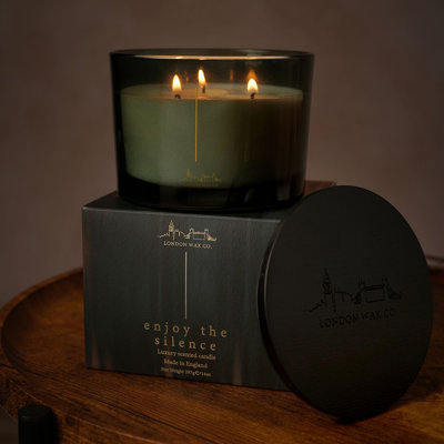 Fresh and Fruity Scented Unscented Flameless Jar Candle with Glass Holder