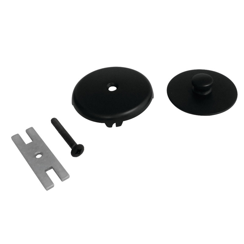 Kingston Brass Trimscape Zinc Alloy Lift and Turn Tub Drain Replacement Trim Kit, Matte Black