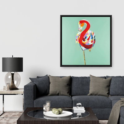 «Colorful Abstract Flamingo» sur toile