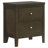 2-Drawer Nightstand Bedside Table Dark Cocoa