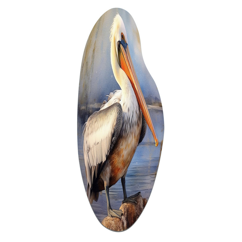 Art mural Pelican, H 38 po x l 15 po