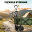 Chariot de jardin pliant avec roues, chariot pliable robuste, vert