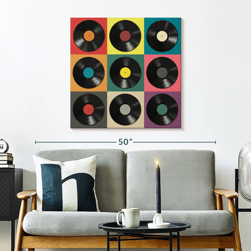Abarca Vinyl Records, 30" H x 30" W