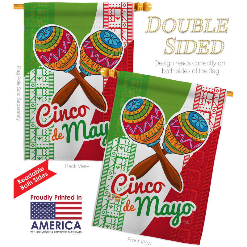 Drapeau de maison Maracas Cinco De Mayo