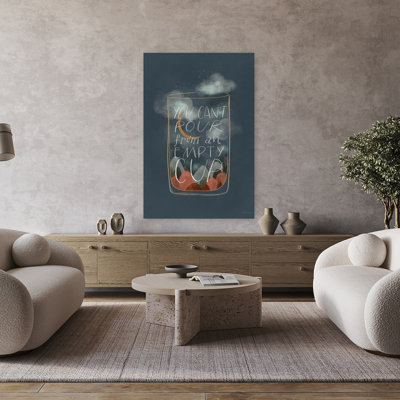 Art contemporain abstrait «You can verser from an vide»