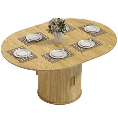 Table de rangement avec rangement, table de salle à manger extensible