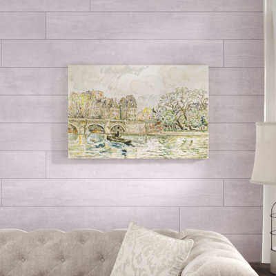 Paris Le Place Dauphine by Paul Signac - 1 Piece Painting on Canvas