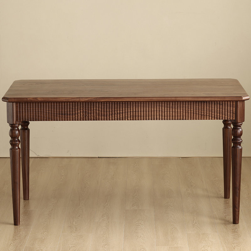 Walnut Solid Wood Dining Table, 31.49" W x 55.11" L