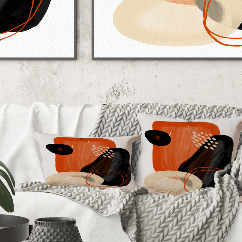 Coussin Minimalistic Shapes In Retro Colors III - Modern Printed