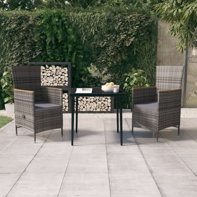 Kountz 2 - Person Wicker Patio Dining Set with Square Table , Cushions Included