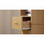 Tall Freestanding Bathroom Cabinet With Adjustable Shelf, 3 Drawers, Open Storage And Gold Metal Handles