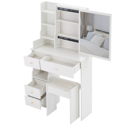 Petit meuble-lavabo 29,2 po avec tabouret de bureau et tabouret