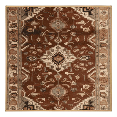 Tapis brun lavable à la machine