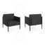 Chaise de club d'extérieur en aluminium 2 pièces DATION PATIO