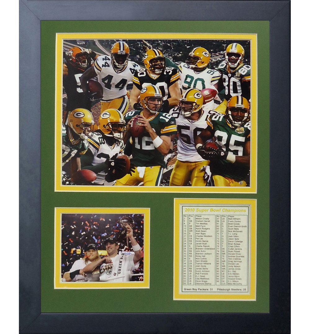 Green Bay Packers 2010 Champs Framed Memorabilia Legends Never Die