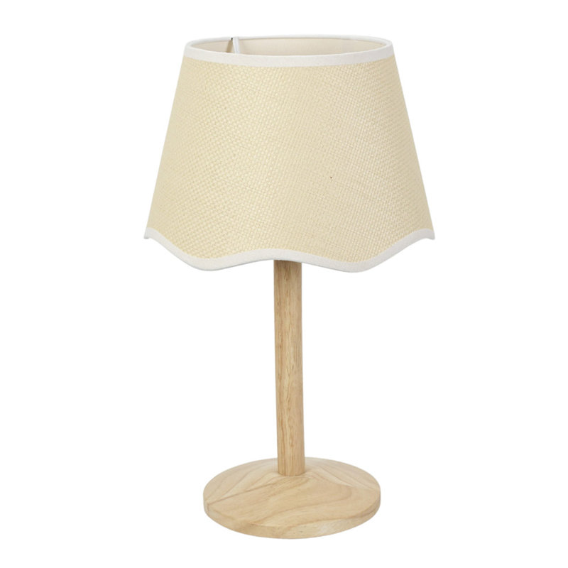 Glynda Wood Table Lamp, White, No