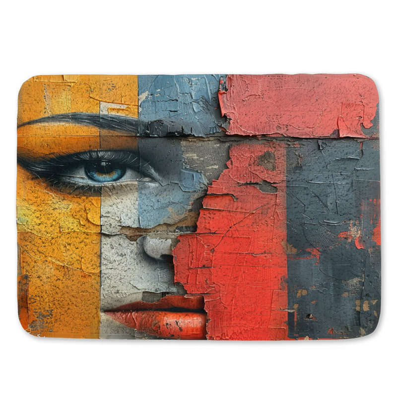 Tapis de salle de bain Face art, L 17 po x L 24 po