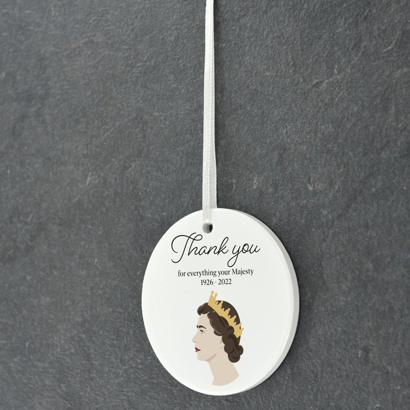 Sanson Queen Thank You Young Circle Shaped Ceramic Ornament