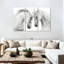 Couple de chevaux blancs sur toile, ensemble de 3 pièces-1387462412