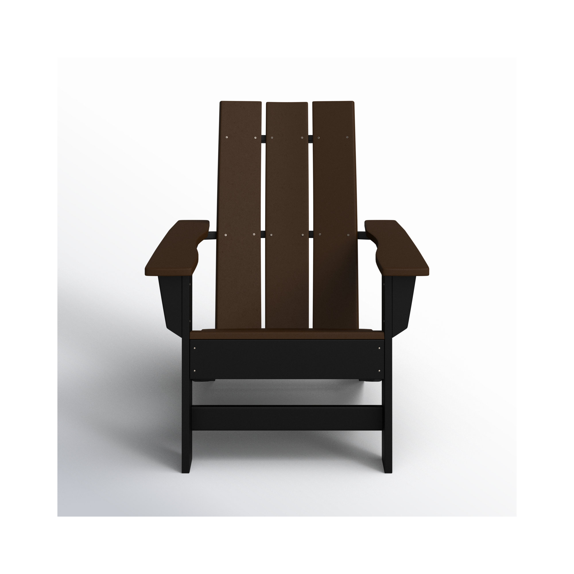 Ratcliff All-Weather HDPE Adirondack Chair, Black/Chocolate