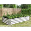 Lit de jardin surélevé rectangulaire en métal ()-125666690-125666691